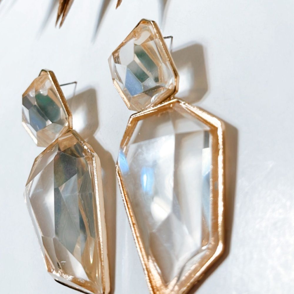 Crystal drop earrings N393 - Picture 4 of 5
